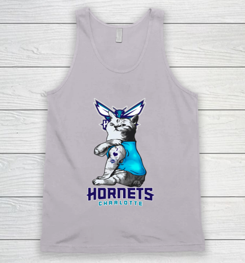 NBA Basketball My Cat Loves Charlotte Hornets Tank Top 3