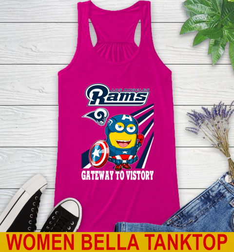 NFL Football Los Angeles Rams Captain America Marvel Avengers Minion Shirt Racerback Tank 6