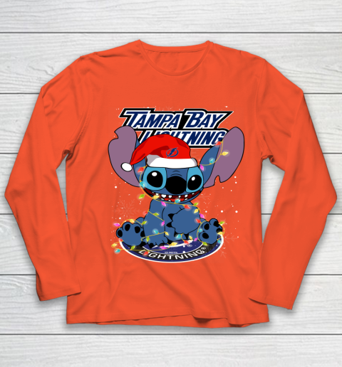 Tampa Bay Lightning NHL Hockey noel stitch Christmas Youth Long Sleeve 2