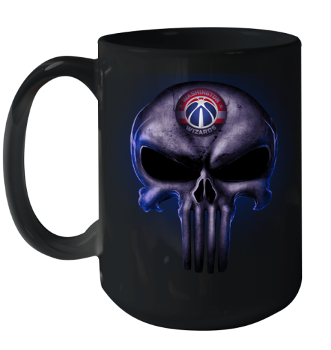 Washington Wizards NBA Basketball Punisher Skull Sports Ceramic Mug 15oz