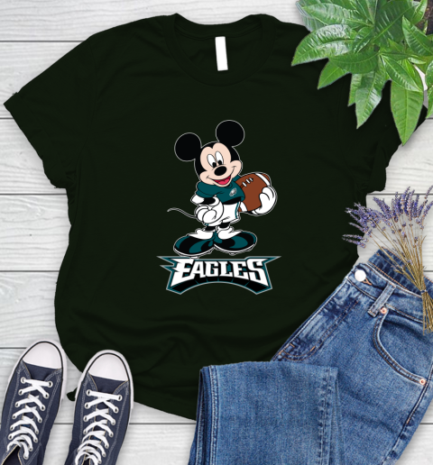 NFL Football Philadelphia Eagles Cheerful Mickey Mouse Shirt Women's T-Shirt 6
