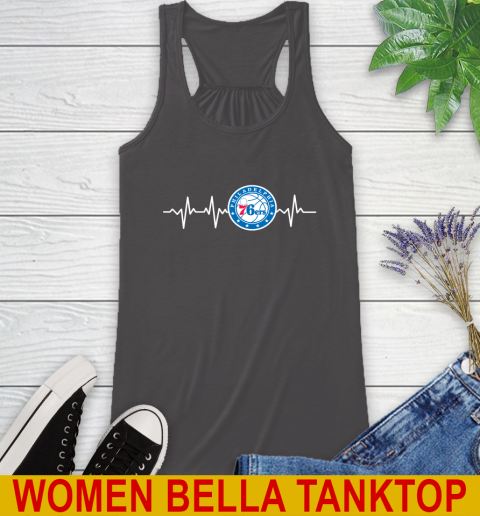 Philadelphia 76ers NBA Basketball Heart Beat Shirt Racerback Tank 10