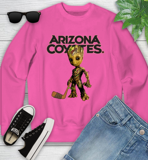 Arizona Coyotes NHL Hockey Groot Marvel Guardians Of The Galaxy Youth Sweatshirt 7