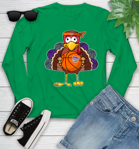 Sacramento Kings Turkey thanksgiving day Youth Long Sleeve 6