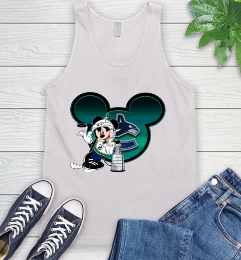 NHL Vancouver Canucks Stanley Cup Mickey Mouse Disney Hockey T Shirt Tank Top