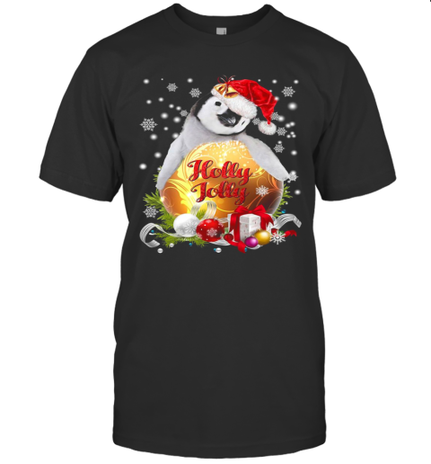 Penguin Santa Holly Jolly Merry Christmas T-Shirt