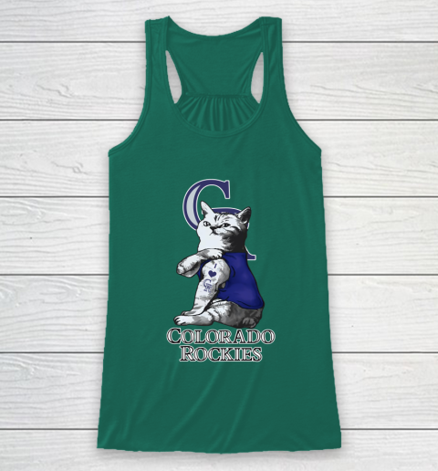 MLB Baseball My Cat Loves Colorado Rockies Racerback Tank 5