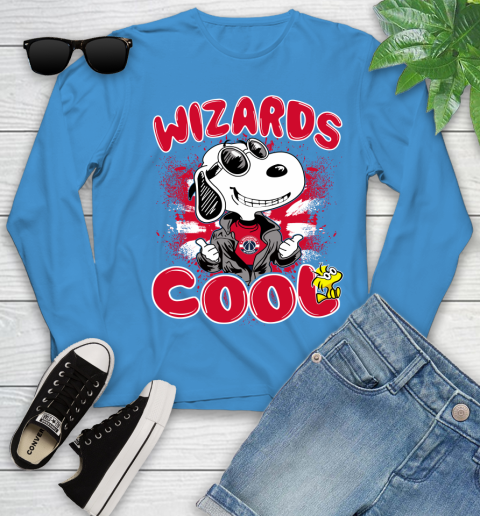 NBA Basketball Washington Wizards Cool Snoopy Shirt Youth Long Sleeve 7