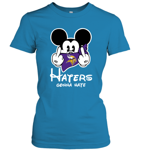 NFL Minnesota Vikings Haters Gonna Hate Mickey Mouse Disney Football T Shirt 5PuGK7WMKRA ladies t shirt 20 95 151514 front sapphire
