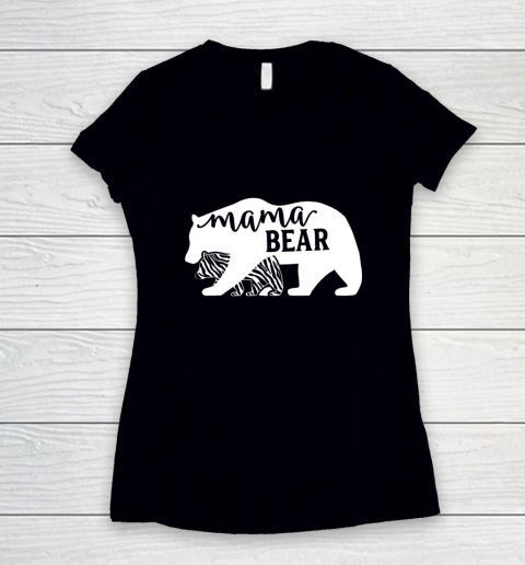 Ehlers Danlos Syndrome Mama Bear T shirt EDS Awareness Women's V-Neck T-Shirt