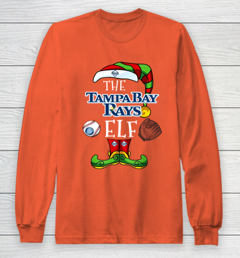 Tampa Bay Rays Christmas ELF Funny MLB Long Sleeve T-Shirt 3