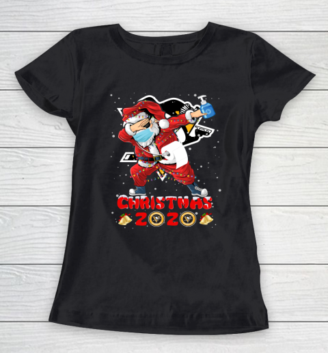 Pittsburgh Penguins Funny Santa Claus Dabbing Christmas 2020 NHL Women's T-Shirt