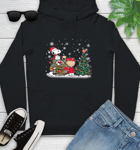 NFL Kansas City Chiefs Snoopy Charlie Brown Christmas Football Super Bowl Sports Youth Hoodie
