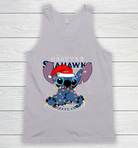 Seattle Seahawks NFL Football noel stitch Christmas Tank Top 2