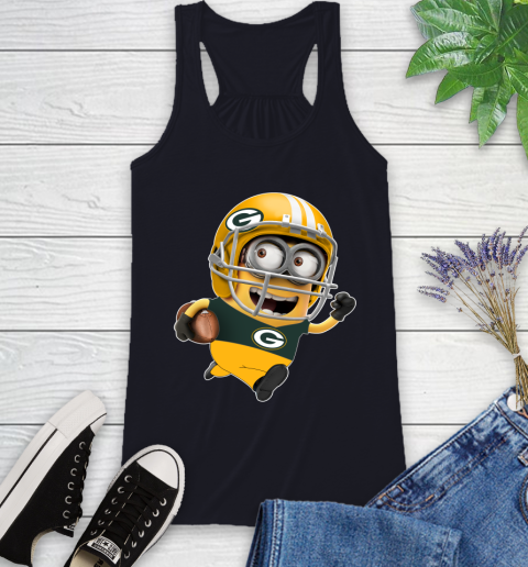NFL Green Bay Packers Minions Disney Football Sports Racerback Tank 10