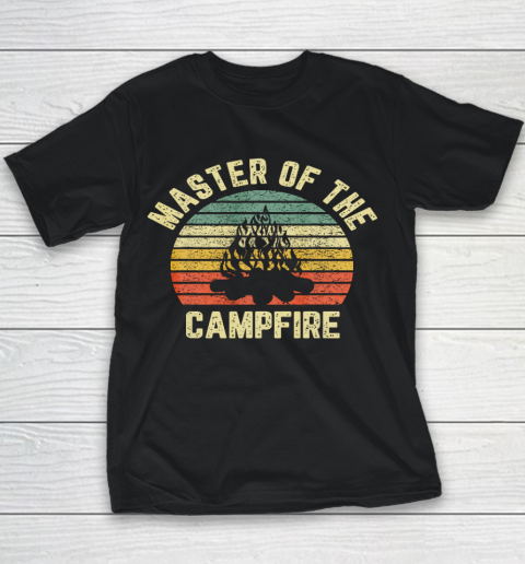 Master of the Campfire Camping Shirt Vintage Camper Youth T-Shirt