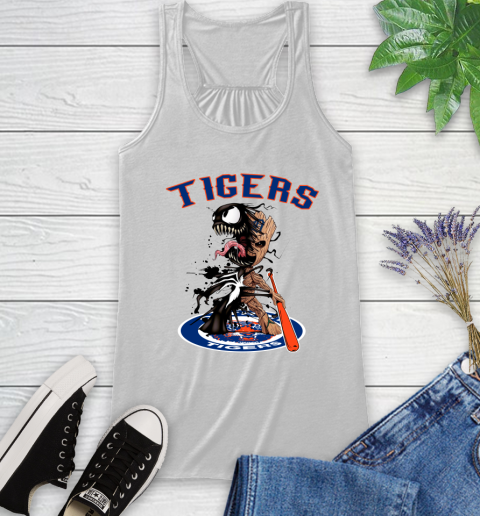 MLB Detroit Tigers Baseball Venom Groot Guardians Of The Galaxy Racerback Tank