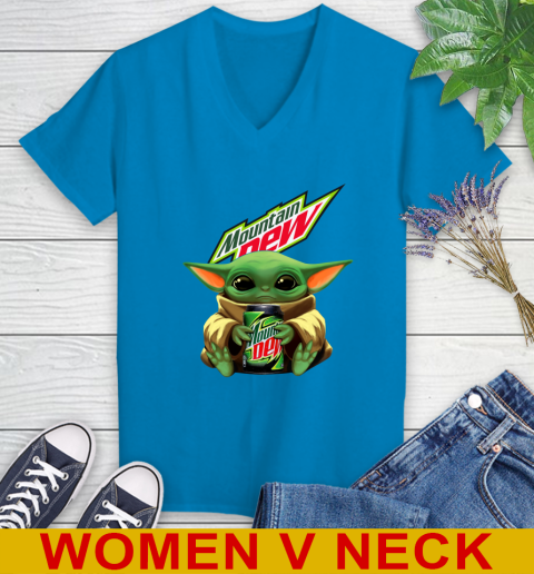 Star Wars Baby Yoda Hugs Mountain Dew Soft Drink Shirt 84
