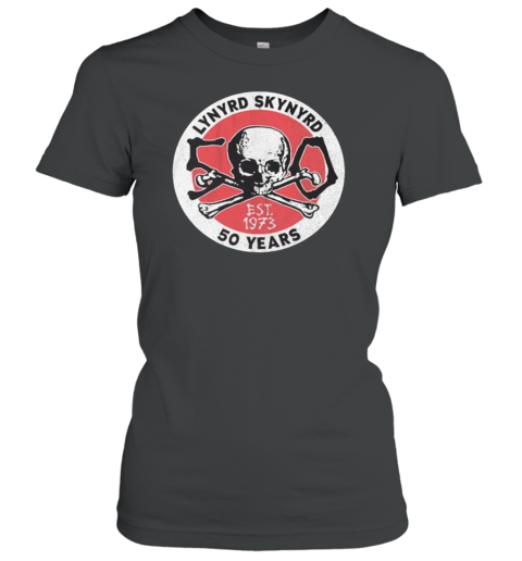 Lynyrd Skynyrd 50 Years Est 1973 Skull Women's T-Shirt