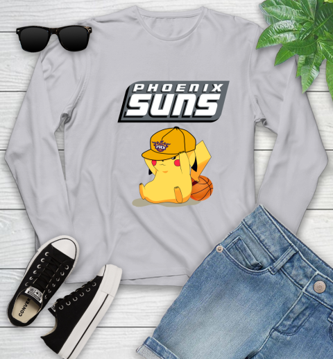NBA Pikachu Basketball Sports Phoenix Suns Youth Long Sleeve 5
