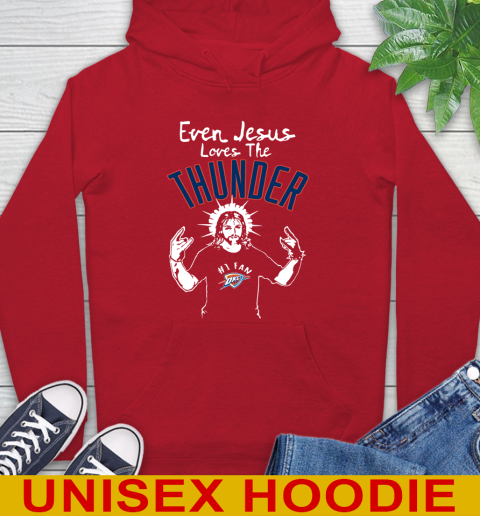 Oklahoma City Thunder NBA Basketball Even Jesus Loves The Thunder Shirt Hoodie 10