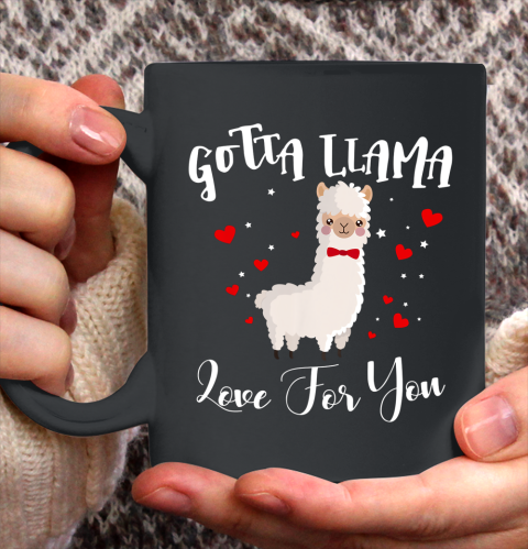 Gotta Llama Love For You Valentine Llamas Gift Ceramic Mug 11oz