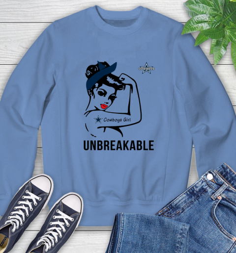 NFL Dallas Cowboys Girl Unbreakable Football Sports Sweatshirt 8