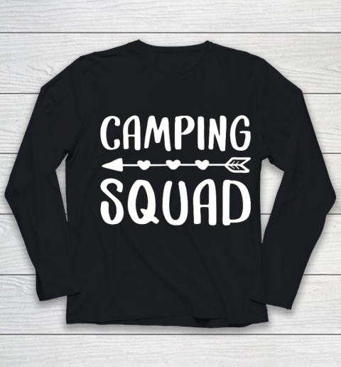 Camping Squad T Shirt Happy Camper Gift Youth Long Sleeve