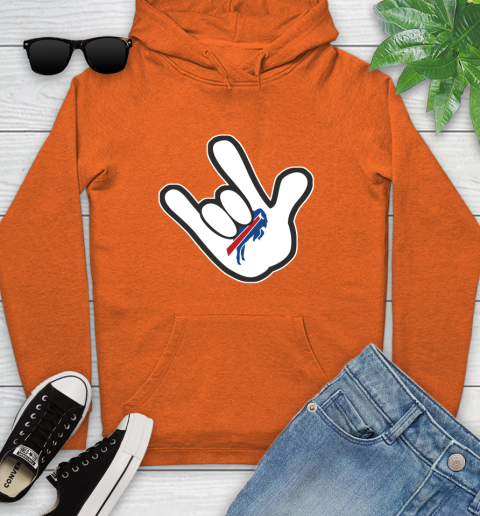 Buffalo Bills NFL Football Mickey Rock Hand Disney Youth Hoodie 5