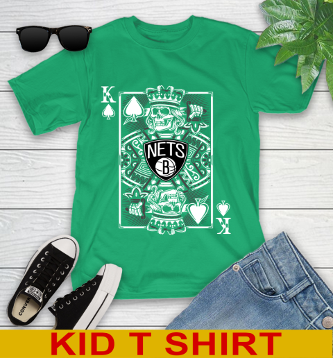 Brooklyn Nets NBA Basketball The King Of Spades Death Cards Shirt Youth T-Shirt 7