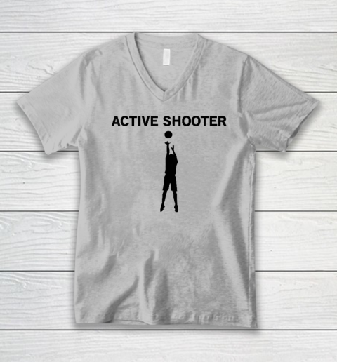 Active Shooter Basketball Lovers V-Neck T-Shirt 2