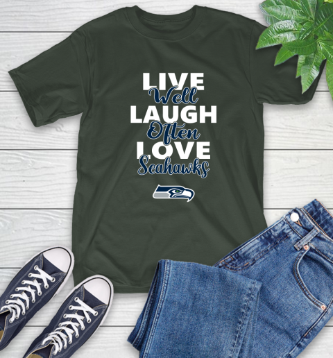 NFL Football Seattle Seahawks Live Well Laugh Often Love Shirt T-Shirt 6