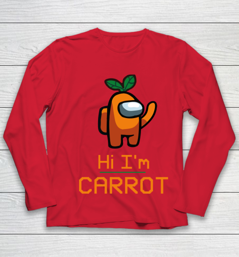 Among Us Shirt IM CARROT ORANGE AMONG A7 Youth Long Sleeve 7