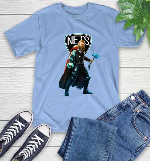 NBA Thor Avengers Endgame Basketball Brooklyn Nets T-Shirt 11