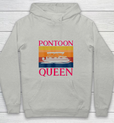 Pontoon Queen Lake And Boating Lover Captain Youth Hoodie