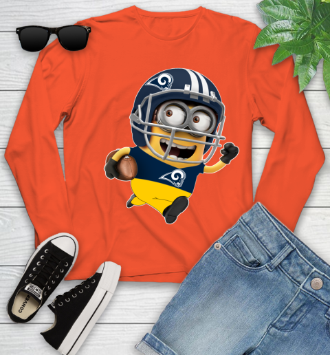 NFL Los Angeles Rams Minions Disney Football Sports Youth Long Sleeve 4