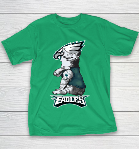 NFL Football My Cat Loves Philadelphia Eagles Youth T-Shirt 3