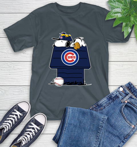 MLB Chicago Cubs Snoopy Woodstock The Peanuts Movie Baseball T Shirt T-Shirt 9