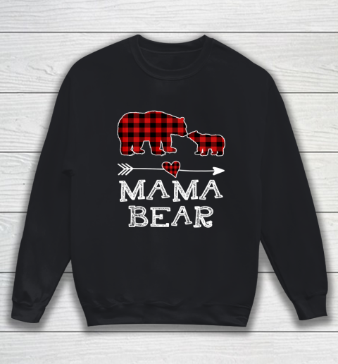 Mama Bear Christmas Pajama Red Plaid Buffalo Sweatshirt