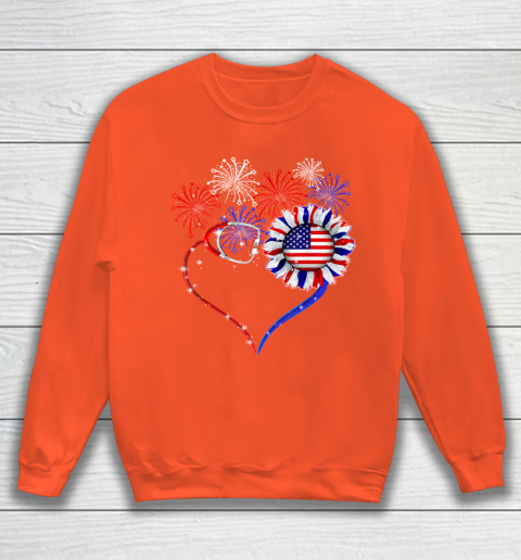 Patriotic Nurse 4th Of July American Flag Independence Day Sweatshirt 3