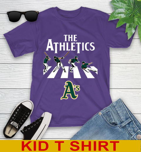 MLB Baseball Oakland Athletics The Beatles Rock Band Shirt Youth T-Shirt 3