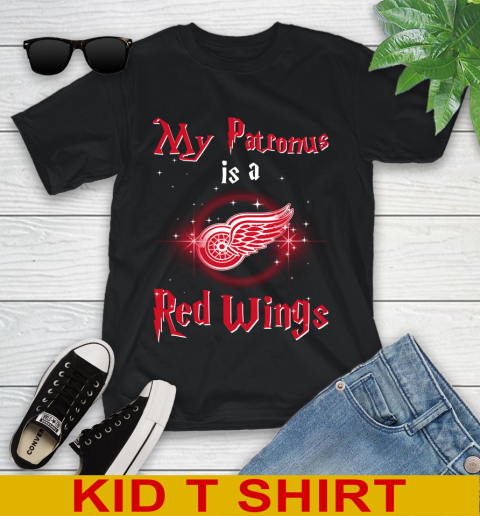 NHL Hockey Harry Potter My Patronus Is A Detroit Red Wings Youth T-Shirt