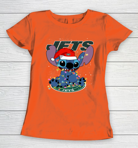 New York Jets NFL Football noel stitch Christmas Women's T-Shirt 2