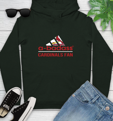 MLB A Badass St.Louis Cardinals Fan Adidas Baseball Sports Youth Hoodie 14