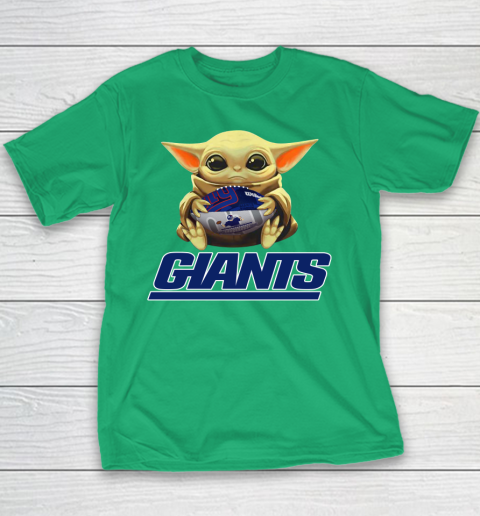 NFL Football New York Giants Baby Yoda Star Wars Youth T-Shirt 6