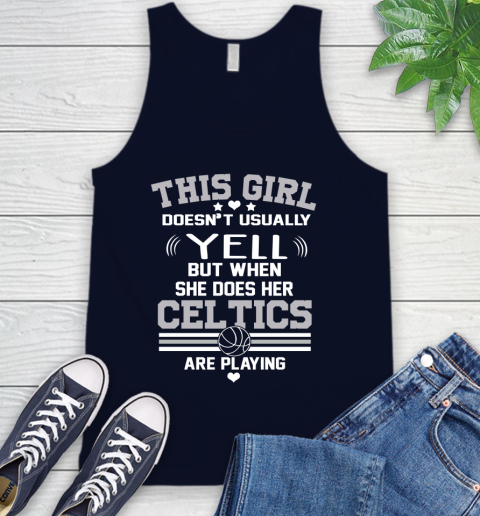 Boston Celtics NBA Basketball I Yell When My Team Is Playing Tank Top 2