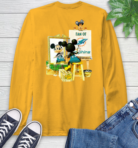 NFL Football Miami Dolphins Mickey Drawing Shirt 55