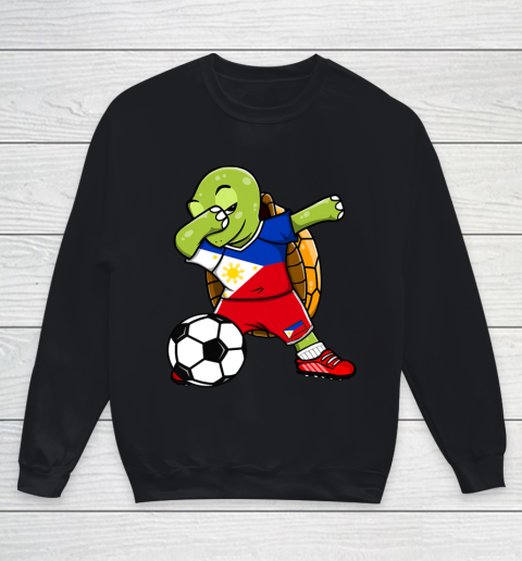 Dabbing Turtle The Philippines Soccer Fans Jersey Football Youth Sweatshirt