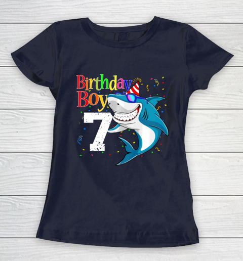 Kids 7th Birthday Boy Shark Shirts 7 Jaw Some Four Tees Boys 7 Years Old Women's T-Shirt 2