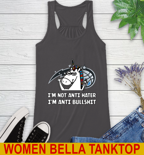 Orlando Magic NBA Basketball Unicorn I'm Not Anti Hater I'm Anti Bullshit Racerback Tank 12